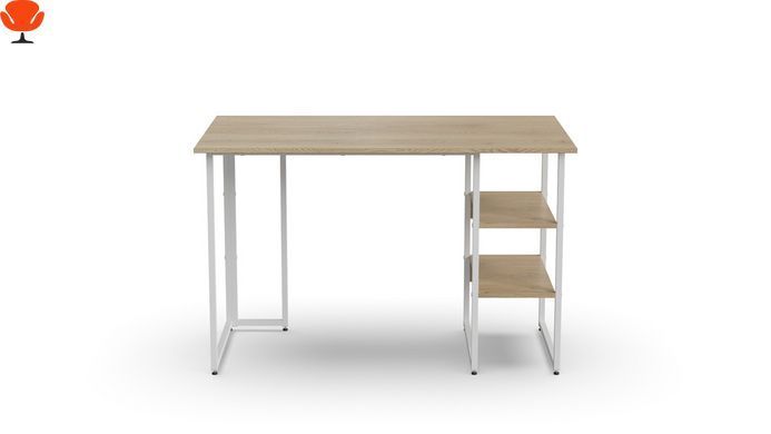 Письменный стол Кевин Ferrum-decor 75x100x60 Белый металл ДСП Дуб Кремона (FRD-108154)