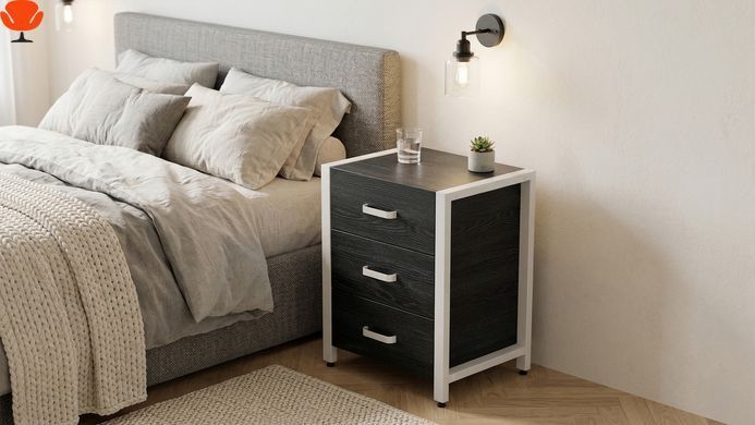 Тумба універсальна Ferrum-Decor Вів'єн 3 біла ДСП Каштан Арвадонна 50x41x40 см 16мм FRD-107750