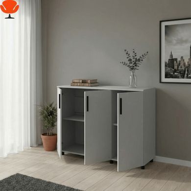 Комод Doros Торн Серый ДСП 3 ящика 135х51.6х80 см (DRS-012101) для спальни, гостиной