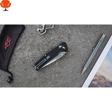 Нож складной туристический Firebird FB7601, лезвие 8.7 см 440С, G10, черный, с клипсой