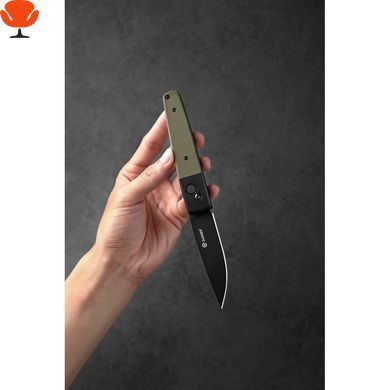 Ніж складаний туристичний Ganzo G721B-GR (8.5 см) 440C G10 зелений, чорний клинок