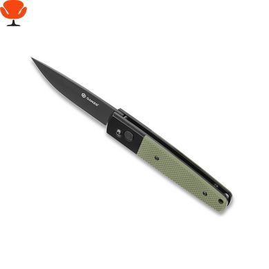 Ніж складаний туристичний Ganzo G721B-GR (8.5 см) 440C G10 зелений, чорний клинок