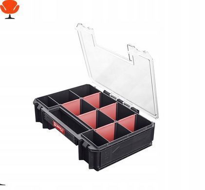 Органайзер QBRICK SYSTEM TWO Multi 257x180x65 мм, 10 відділень, з перегородками, прозора кришка