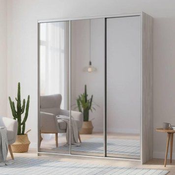 Шафа-купе Doros City Light Сосна Натті 3 Дзеркала 225х60х225 (DRS-011974)