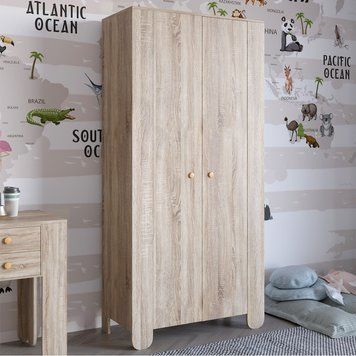 Дитячий двостулковий шафа LION Инди Дуб Сонома 900х450х1900 (LION-041582) &ndash; зберігання речей та іграшок