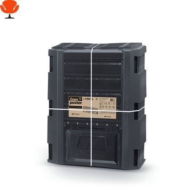 Модульний компостер Prosperplast Module Compogreen 1600л, пластиковий, 4 секції, чорний