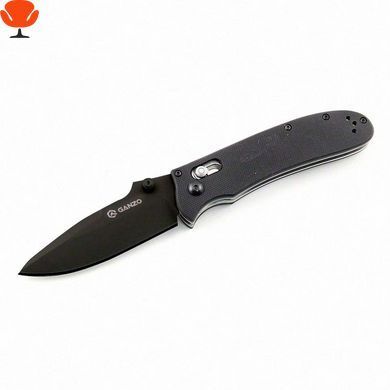 Складной нож туристический Ganzo G704 (8.6 см) 440C G10 черный клинок, черная рукоять
