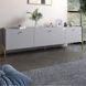 Тумба под телевизор LION Wood 160 см Кашемир: 3 ящика, золотые ножки, арт. LION-042996