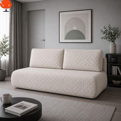 Ортопедичний диван Мекко Polo (2080x860 мм) Pocket Spring, Cocos II, Allure Premium Off White (MEK-161077)