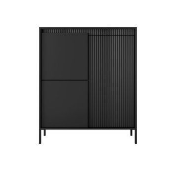 Високий комод Perfect Home Сенсо / Senso 3-дверний 3D Чорний (PFH-091134) &ndash; стильний та функціональний