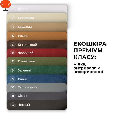 Пуф-трансформер 5в1 Остин-1 со столиком, экокожа оливковый/белая Аляска, каретная стяжка 7-3-9003