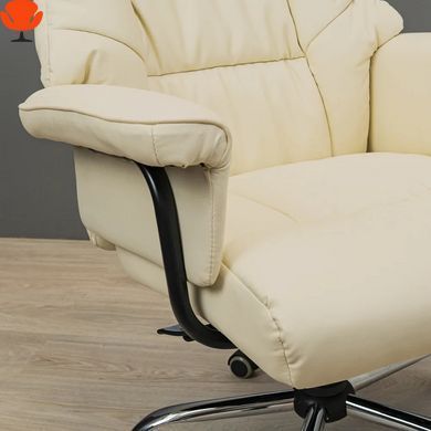 Компьютерное кресло Richman Конгресс Хром Anyfix Wide белое (M-2) &ndash; офисное, руководителя, для длительного сидения
