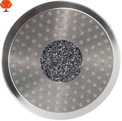 Каструля Ofenbach Snow Marble 4.5л з антипригарним мармуровим покриттям, литий алюміній, індукційне дно
