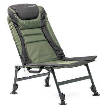 Крісло карпове Ranger Strength SL-114: Розкладне, міцне, зручне для риболовлі (темно-зелене/чорне)