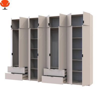 Шафа для одягу Doros Лукас Кашемір 4+4 ДСП 320х50х240 DRS-011720 (42005128)