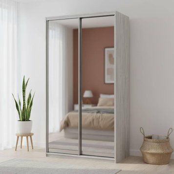 Шафа-купе Doros Сіті Лайт Сосна Натті 2 Дзеркала 120х45х225 (DRS-011957)