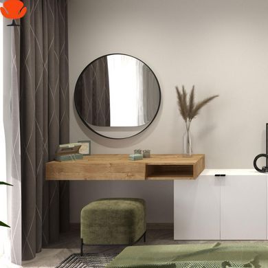 Комплект туалетний столик і комод HomeSpace НOS-115k (Графіт та Ільм Шампань)