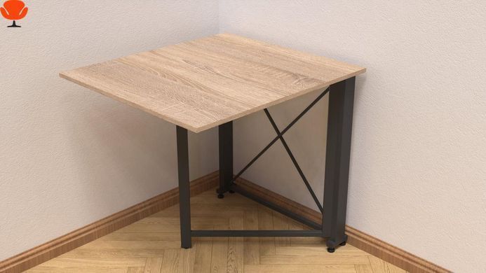 Стол-книжка трансформер Орион 1 Ferrum-decor Дуб Сонома/Черный металл 750x810x730 мм (FRD-104600)