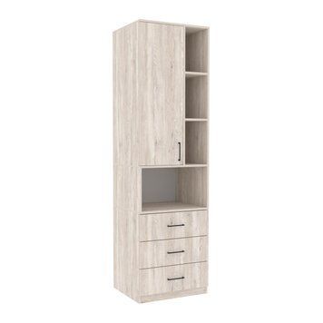Шкаф для одежды Tetris Т-4 Антрацит 600/520/2100 мм, модульный, ДСП, для детской комнаты Самоа Димчастий