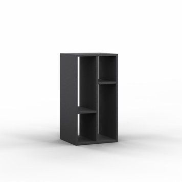 Полиця навісна Континент Tetris Т-11 Антрацит 400/300/760 мм, для дитячої кімнати, ДСП, система зберігання