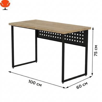 Стол письменный Ferrum-decor Майк 75x100x60 см ДСП Дуб Кремона Торро 32 мм Белый металл (FRD-108337)