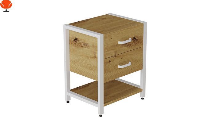 Тумба універсальна Ferrum-Decor Вівьєн 2/1 50x41x40 см біла ДСП Дуб Артизан 16мм (FRD-106868)