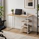 Стол письменный Кевин Ferrum-decor 140 см Белый металл ДСП Дуб Кремона 32 мм (FRD-108187)
