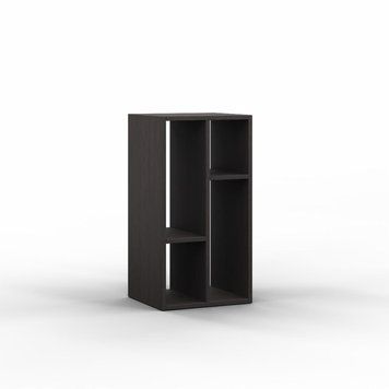 Полиця навісна Континент Tetris Т-11 Антрацит 400/300/760 мм, для дитячої кімнати, ДСП, система зберігання Венге Магія