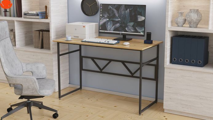 Компьютерный стол Ferrum-decor Райан 100x75 см, черный ДСП Дуб Артизан 32мм (FRD-107071)