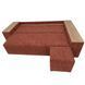 Угловой ортопедический диван Мекко Cube Comfort 2650x1600 Lux Terracotta (MEK-161760) - стильный бестселлер для дома