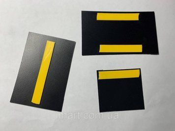 Крейдяний цінник наклейка 7х10 см комплект 100 штук для написів крейдою та маркером. Грифельна чорна табличка