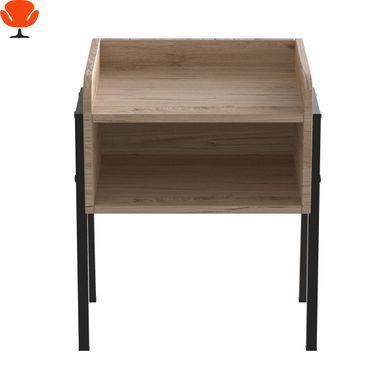 Тумба модульная Ferrum-decor Джузи Черный Артизан 16 мм 540x450x320 (FRD-102969)
